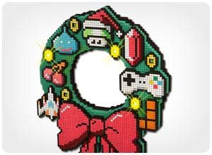 8-bit led holiday wreath