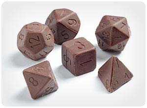 chocolate gaming dice