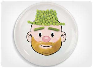 food face dinner plate