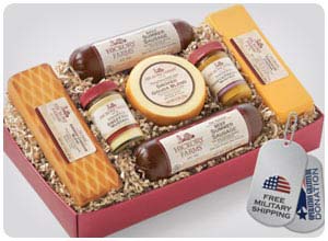 hickory farms summer sausage and cheese gift box