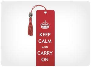 keep calm and carry on bookmark