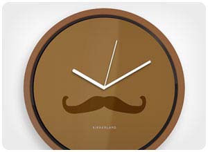 mustache clock