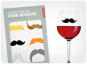 mustache drink markers
