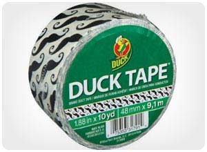 mustache duck tape