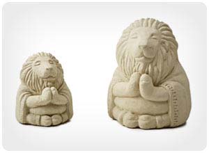 zen lion garden sculpture