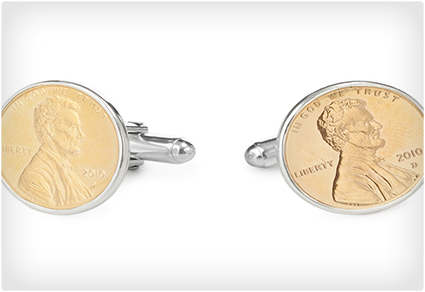 Penny Cufflinks with Personalized Year