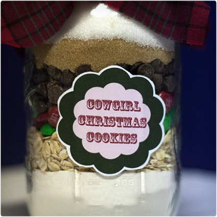 Cowgirl Christmas Cookies in a Jar