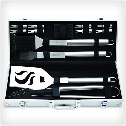 Deluxe Stainless-Steel Grill Set
