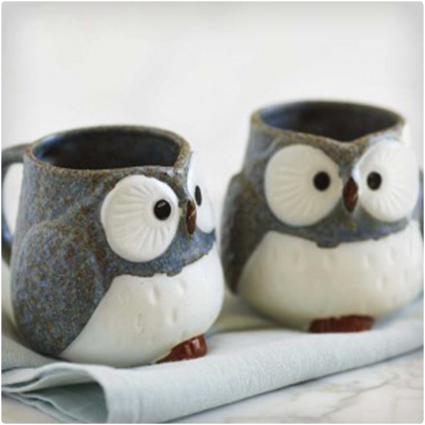 Handmade Owl Mugs