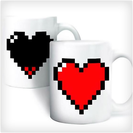 Pixel Heart Morphing Mug