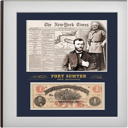 Fort Sumter Collectible with Authentic Confederate Currency
