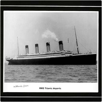 Titanic Photo Signed by the Last Survivor
