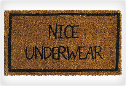 Nice Underwear Door Mat