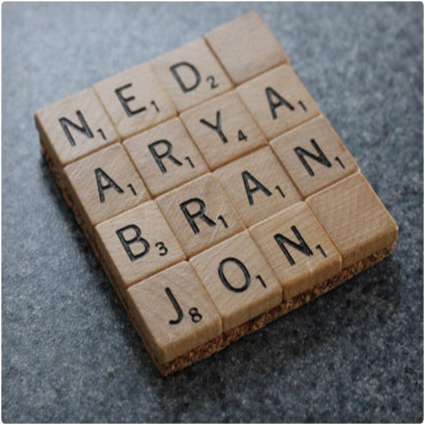 Game of Thrones Themed Scrabble Tile Coasters