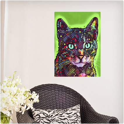 Watchful Cat Wall Decal