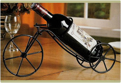 Bicycle Shaped Tabletop Wine Bottle Holder