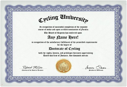 Custom Cycling Diploma