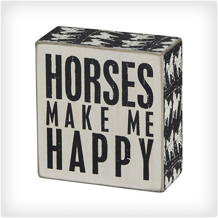 Horses Make Me Happy Square
