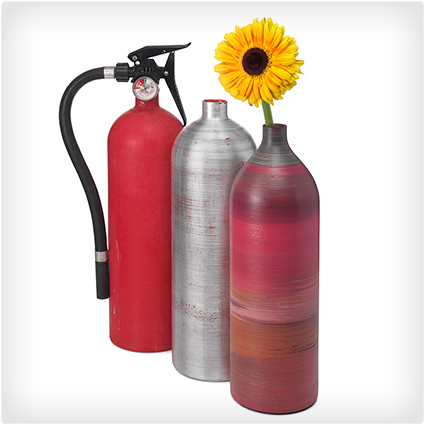 Recycled Fire Extinguisher Vase