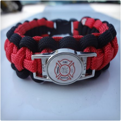 Thin Red Line Paracord Survival Bracelet