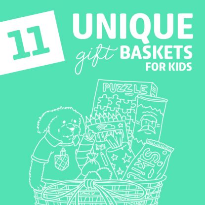 11 Unique Gifts Baskets for Kids- packed with fun and creative play.