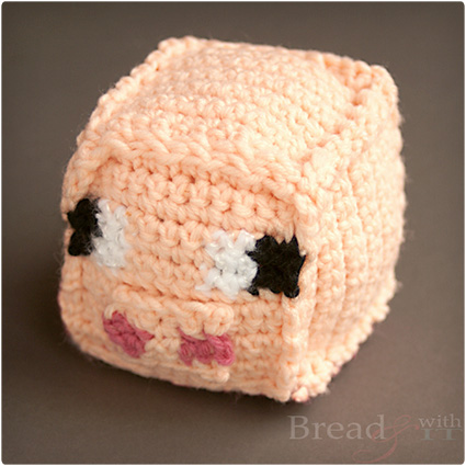 Crochet Minecraft Pig Head