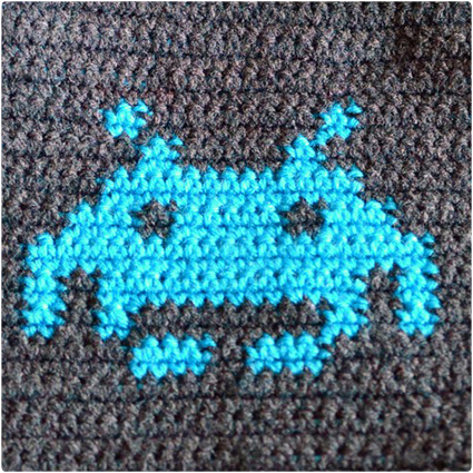 Crochet Space Invaders