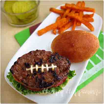 Football Shaped Burgers