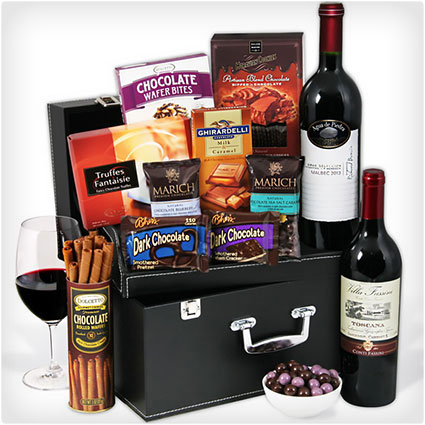Red Wine and Chocolate Suitcase