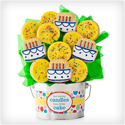 Too Many Candles Cookie Flower Pot