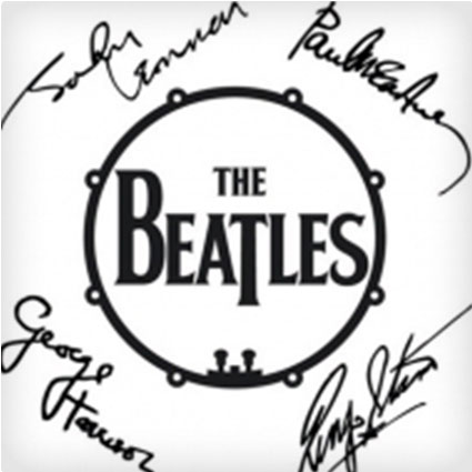 Beatles Signature Drum Fridge Magnet