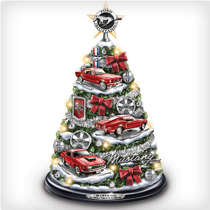 Illuminated Ford Mustang Christmas Tree