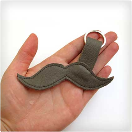 Leather-Mustache-Keychain