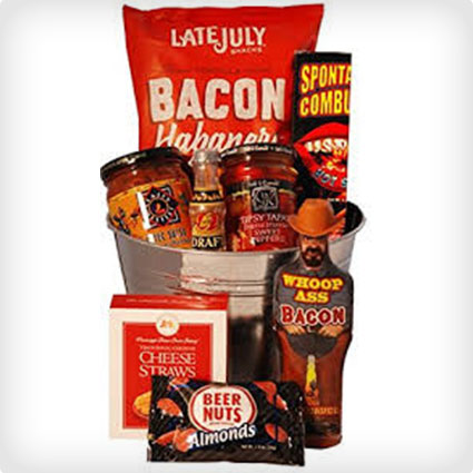 Beer, Bacon, and More Gift Basket