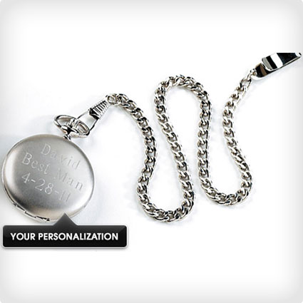 Engraved Silver Pocket Watch