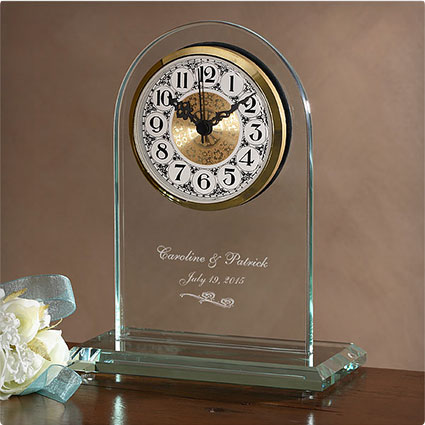 Everlasting Love Engraved Wedding Clock