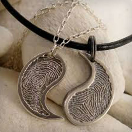 His and Hers Yin Yang Necklace Set