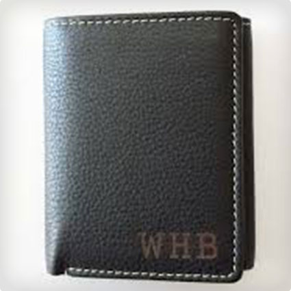 Personalized Engraved Leather Wallet