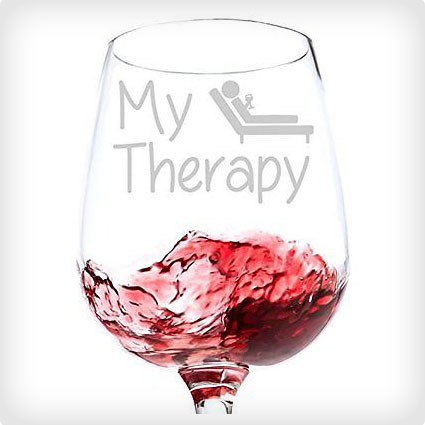 My Therapy Wine Glass