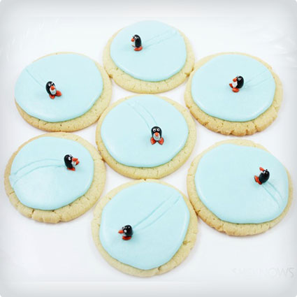 Skating Penguin Cookies