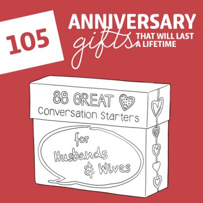 This time around I wanted to get something that we both can enjoy for years and years to come. That’s when I found this list of anniversary gifts and it made all the difference.