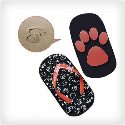 Cat Footprint Flip Flops