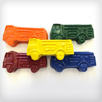 20 Sets of 5 Fire Truck Crayons