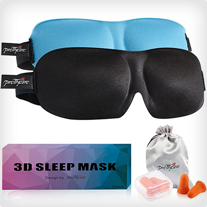 3D Sleep Mask with Ear Plugs and Travel Case