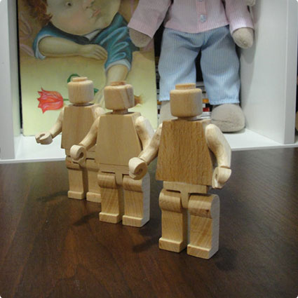 9cm Big Lego Man, Wooden Custom Lego Figure