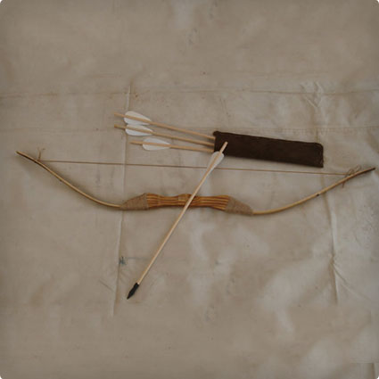 Childrens Bamboo and Wood bow and arrow set
