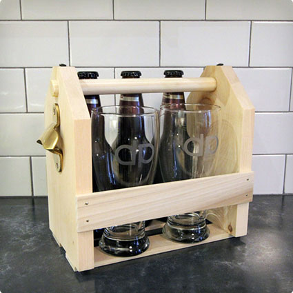 Custom Beer Carrier and Glasses
