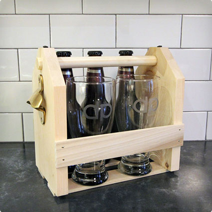 Custom Beer Glasses and Carrier