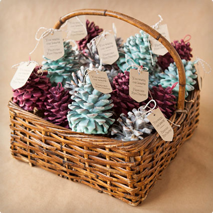 DIY Pinecone Fire Starter Favors