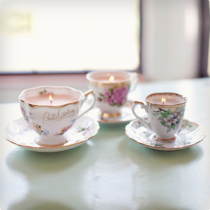 DIY Vintage Teacup Candles